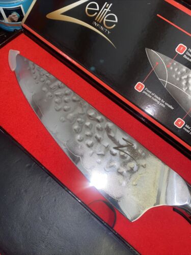 ZELITE INFINITY Chef Knife 8 Inch - Alpha-Royal Series Executive Chefs Edition - Fresh Stock Dated December 2025