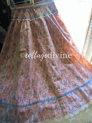 Romantic Victorian Floral Calico Gunne Sax Gunnies Vintage 1970s Prairie Skirt - Fresh Stock Dated February 2026