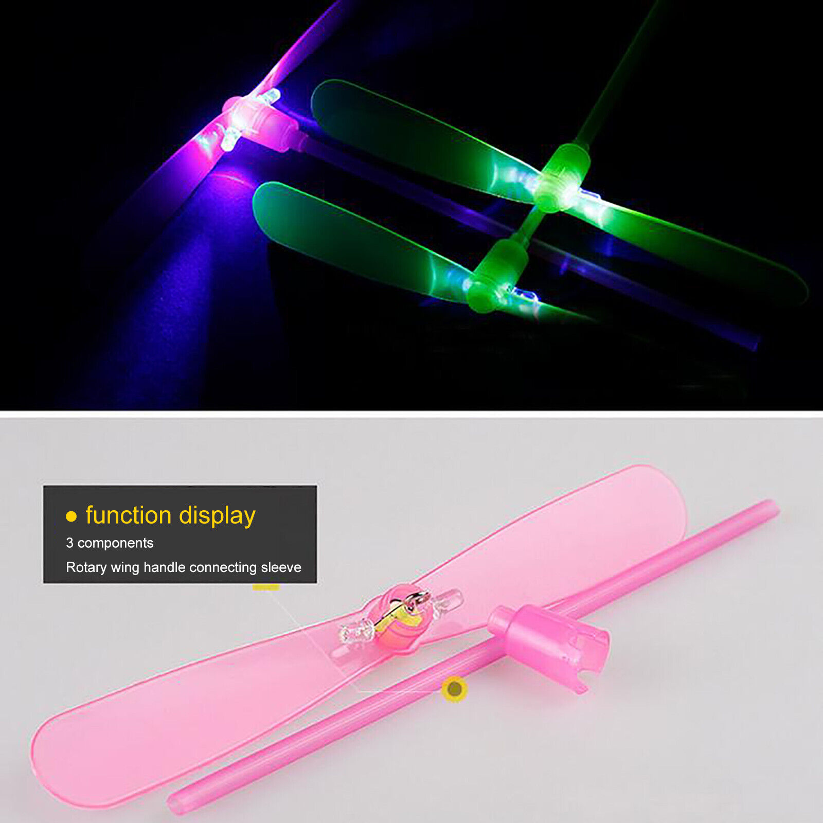 Glowing LED Light-up Bamboo-Copter Plastic Toy Gift For Busy Busy Town Board - Fresh Stock Dated February 2026