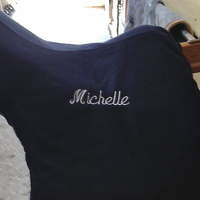 **PERSONALIZED CENTUAR FLEECE SADDLE COVER-HORSE-NAVY OR BLACK** - Fresh Stock Dated December 2025