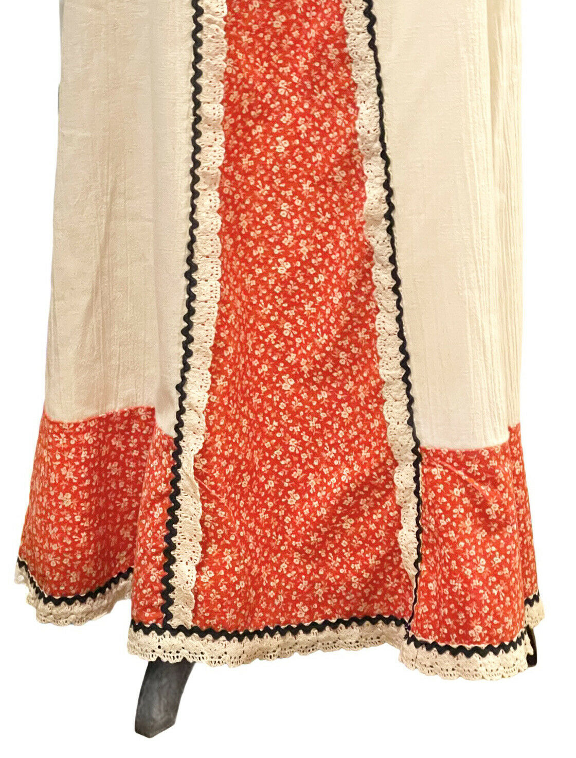 Vintage 70's Prairie Maxi Skirt Boho Bohemian Cottagecore Ditsy Flowers - Fresh Stock Dated February 2026