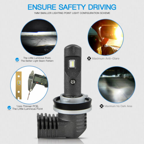 H11 H9 LED Headlight Bulbs For Harley V-Rod Muscle VRSCF 2002-2017 High/Low Beam - Fresh Stock Dated February 2026