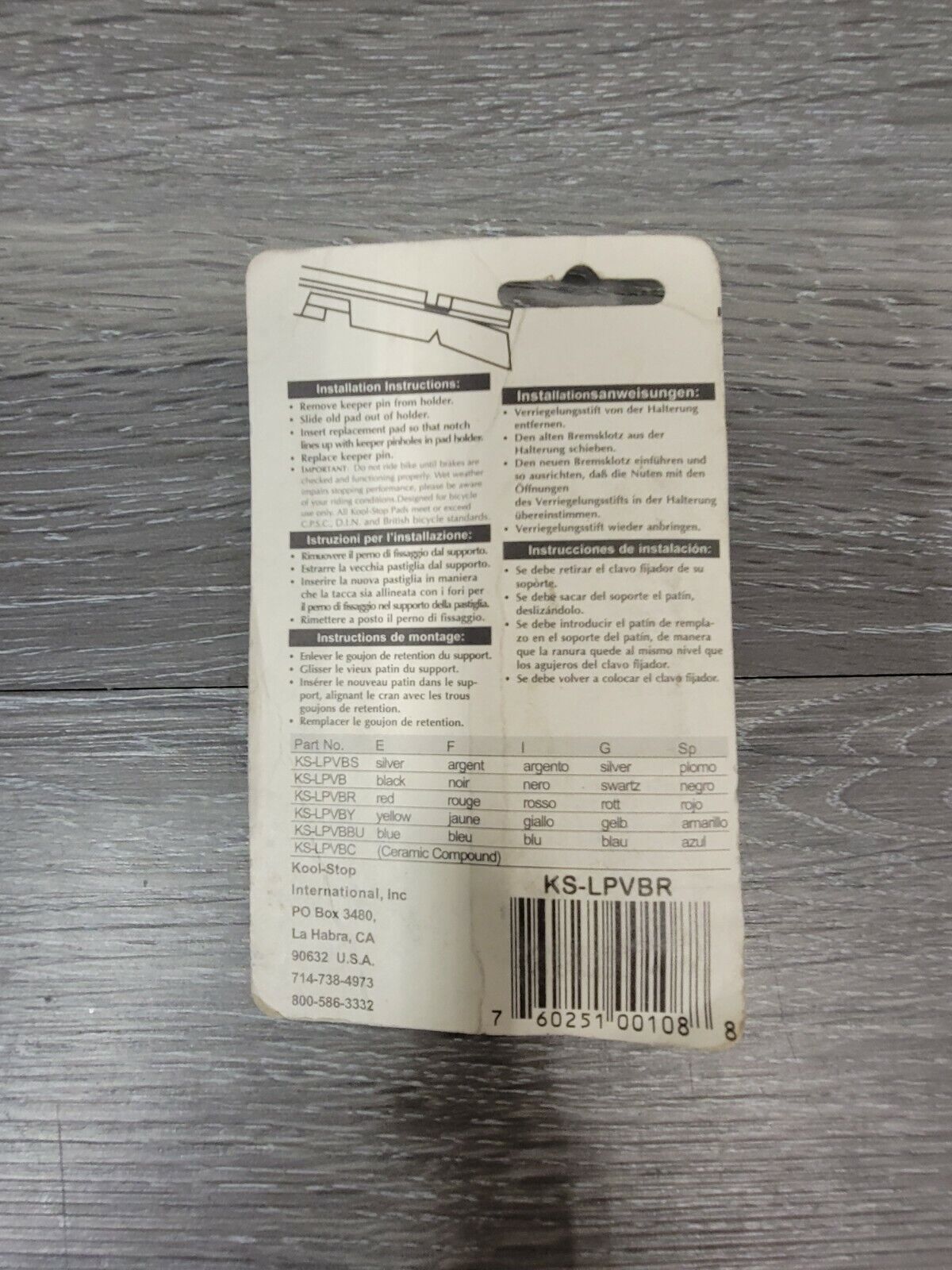 Kool-Stop Linear Pull V-Type V-Brake Bike Brake Replacement Pads Red - Fresh Stock Dated February 2026