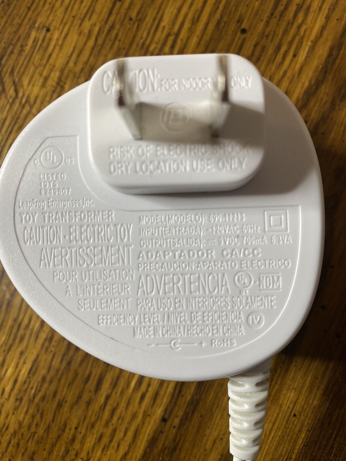 Leap Frog OEM Power Supply Cord Model 690-11213 9V Adaptor Charger - Fresh Stock Dated February 2026