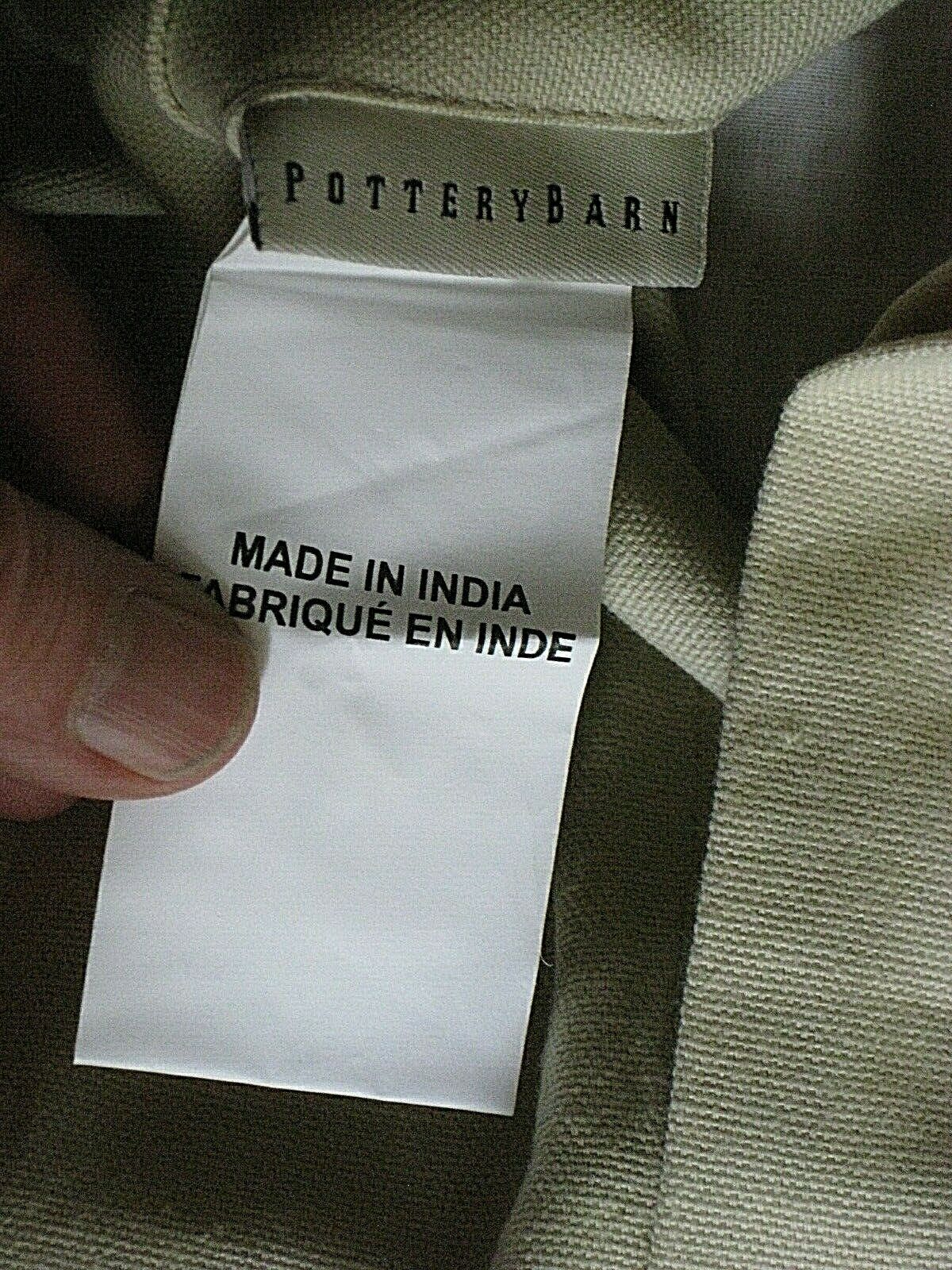 LOT 2 POTTERY BARN FLORAL ORANGE EMBROIDERED COTTON 18