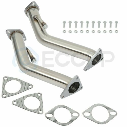 For Nissan 370z for Infiniti G37 V6 3.7 Downpipes Catless Straight Exhaust Pipng - Fresh Stock Dated February 2026