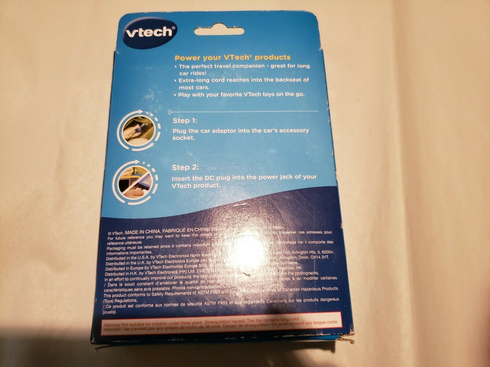 Vtech Mobigo V Reader Car Adaptor Charger Genuine OEM New - Fresh Stock Dated February 2026