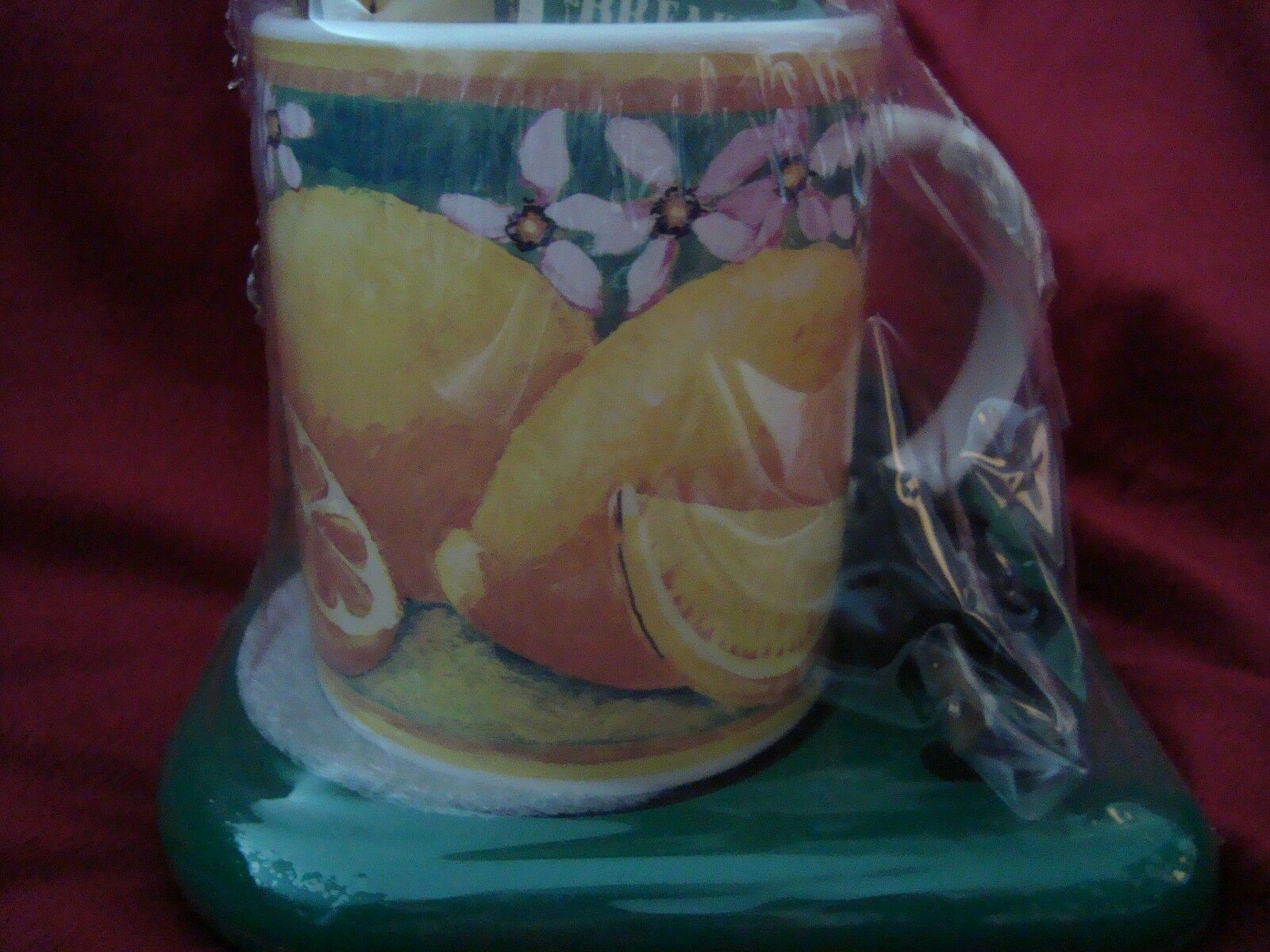 Cup & Electric Warmer Coffee Tea Soup Mug Citrus Design NEW NOS Gourmet Gifts - Fresh Stock Dated February 2026