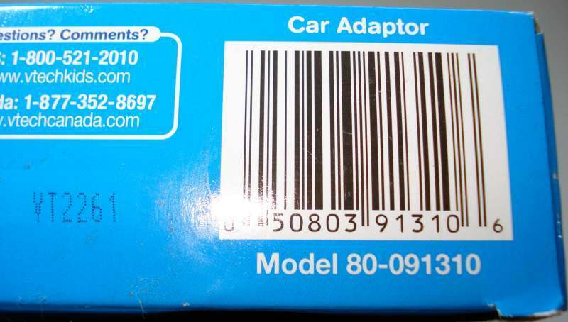 NEW! VTech Car Adaptor Toy Power On The Go Model 80-091310 Electronic Learning - Fresh Stock Dated February 2026