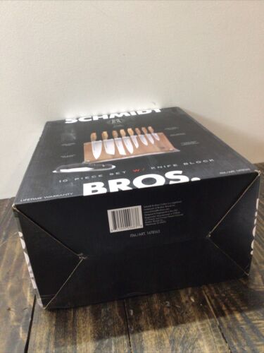 SCHMIDT BROS. 10 Piece Set With Knife Block - New in open box - Fresh Stock Dated December 2025