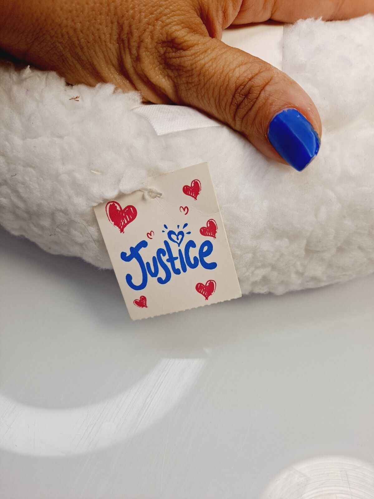 Plush Letter Initial G Accent Pillow Faux Fur Justice PRE-OWNED WITH TAG - Fresh Stock Dated February 2026