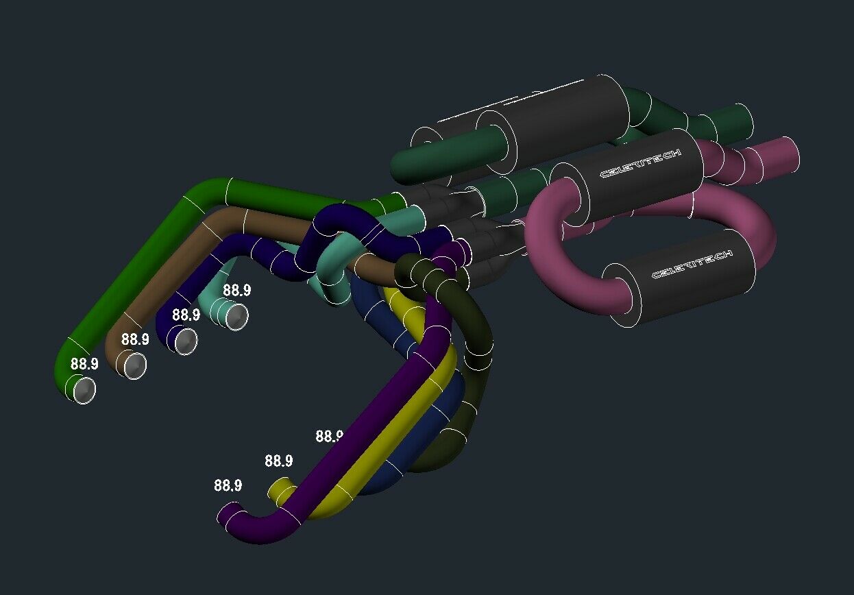 Celeritech Stainless Steel Headers and Exhaust for Ford GT40 - Fresh Stock Dated February 2026