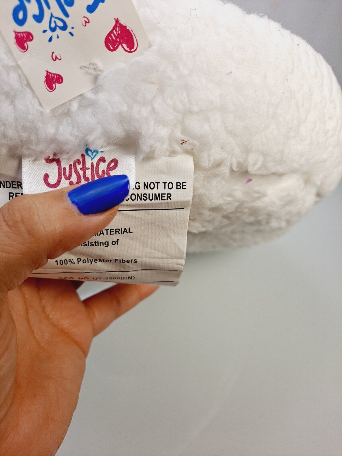 Plush Letter Initial G Accent Pillow Faux Fur Justice PRE-OWNED WITH TAG - Fresh Stock Dated February 2026