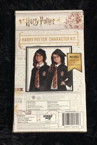 Harry Potter Character Costume Kit with Necktie and Eyeglasses - Fresh Stock Dated December 2025