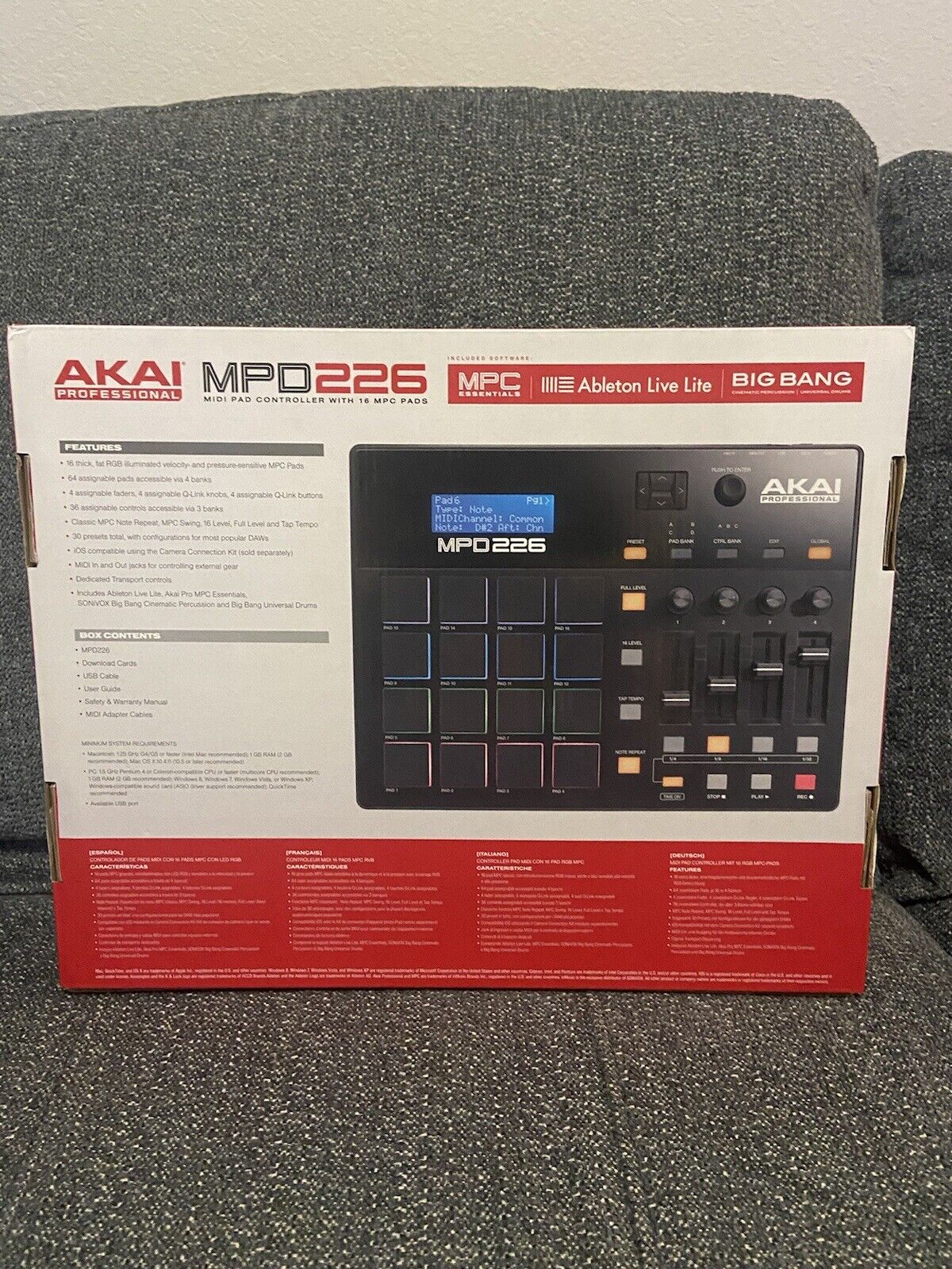 (BRAND NEW) Akai Professional MPD226 USB Controller - Fresh Stock Dated February 2026