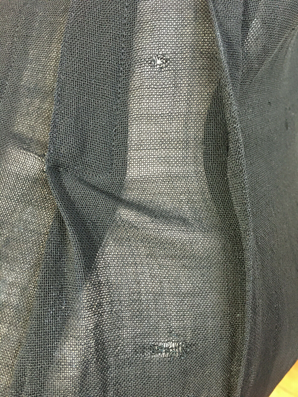 Antique Edwardian Black Skirt c1915 Wool Silk Trim Pleats Curved Overlay - Fresh Stock Dated December 2025