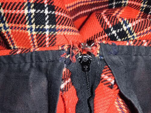 Vtg Young Pendleton Set Skirt Pants Vest Scarf Red Tartan Plaid Wool 9 10 11 12 - Fresh Stock Dated March 2026