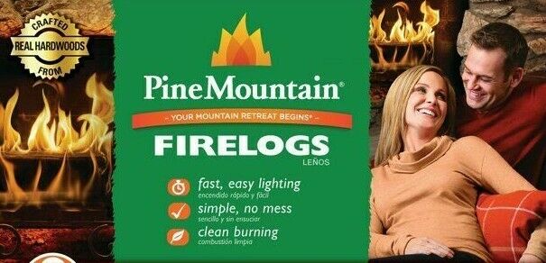 Fire Logs 3 Hour Burn Time Pine Mountain, Campfires, Fireplaces 6 PACK - Fresh Stock Dated December 2025