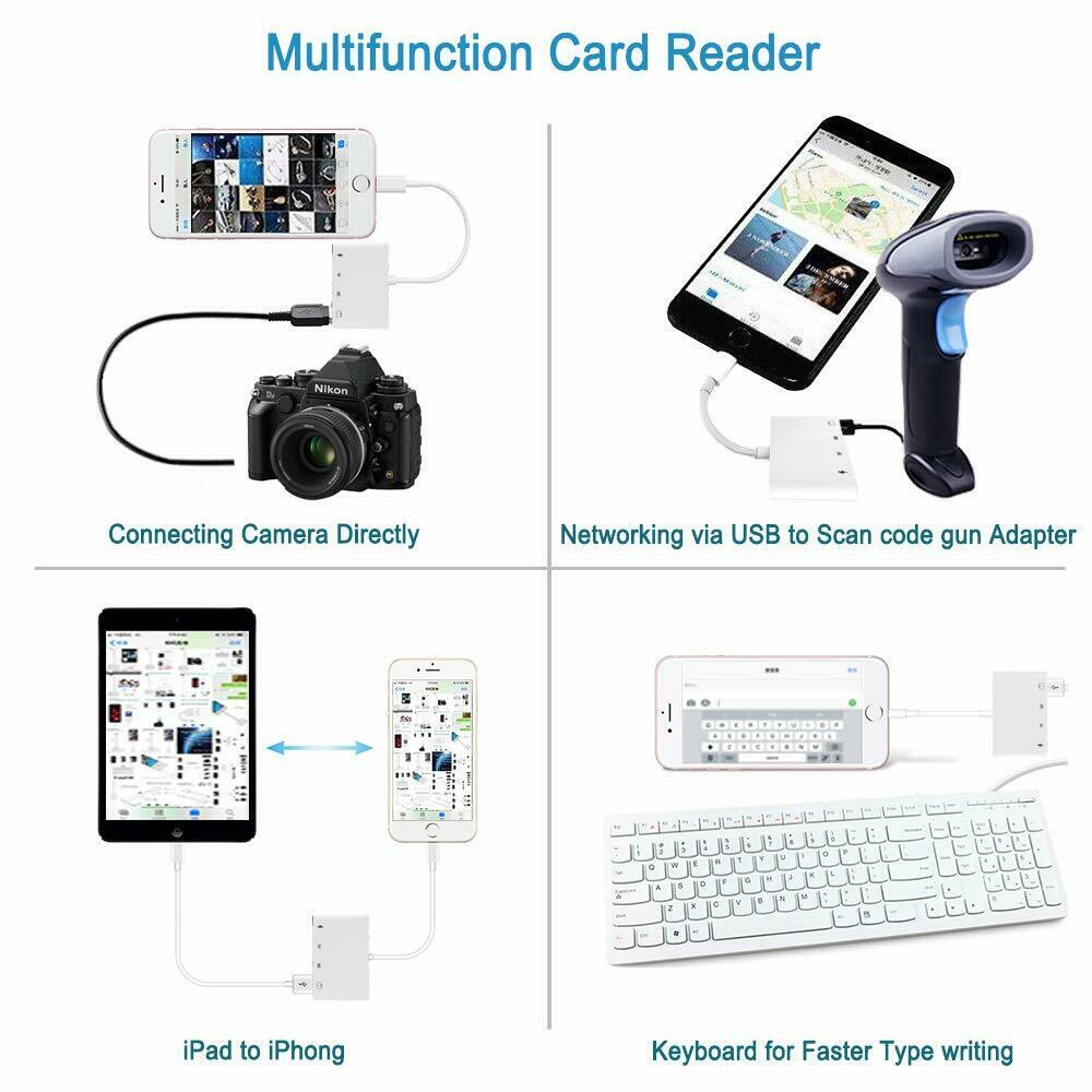 4 in 1 SD Card Reader Adapter Digital Camera Reader Trail Game Camera Viewer - Fresh Stock Dated February 2026