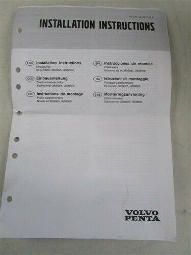 VOLVO PENTA PULLEY 3809925 MARINE BOAT - Fresh Stock Dated February 2026