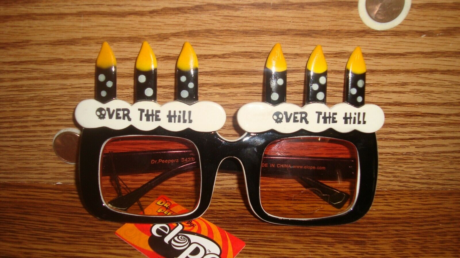 Dr. Peepers OVER THE HILL Birthday Candle SUNGLASSES Tinted UV Protection - Fresh Stock Dated February 2026