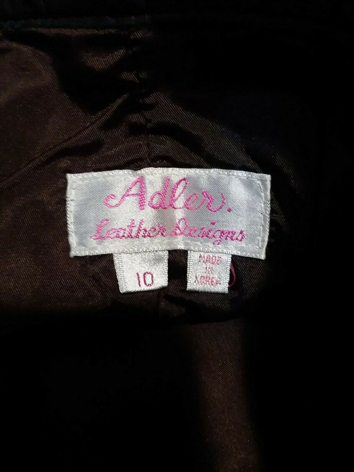 Vtg 80s Adler Black Leather Mini Skirt 26