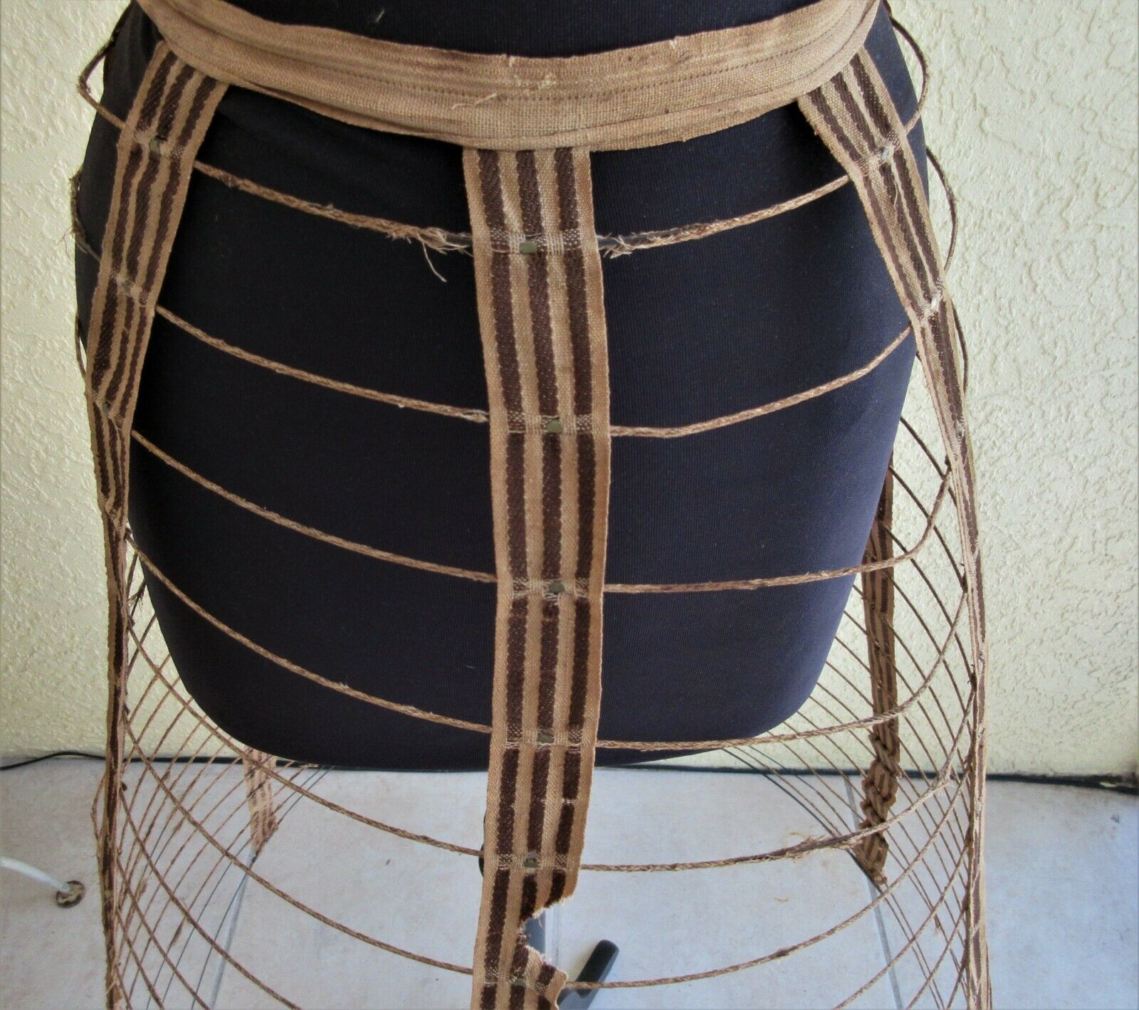 ANTIQUE VICTORIAN 1800's WIRE HOOP CAGE CRINOLINE SKIRT - Fresh Stock Dated March 2026