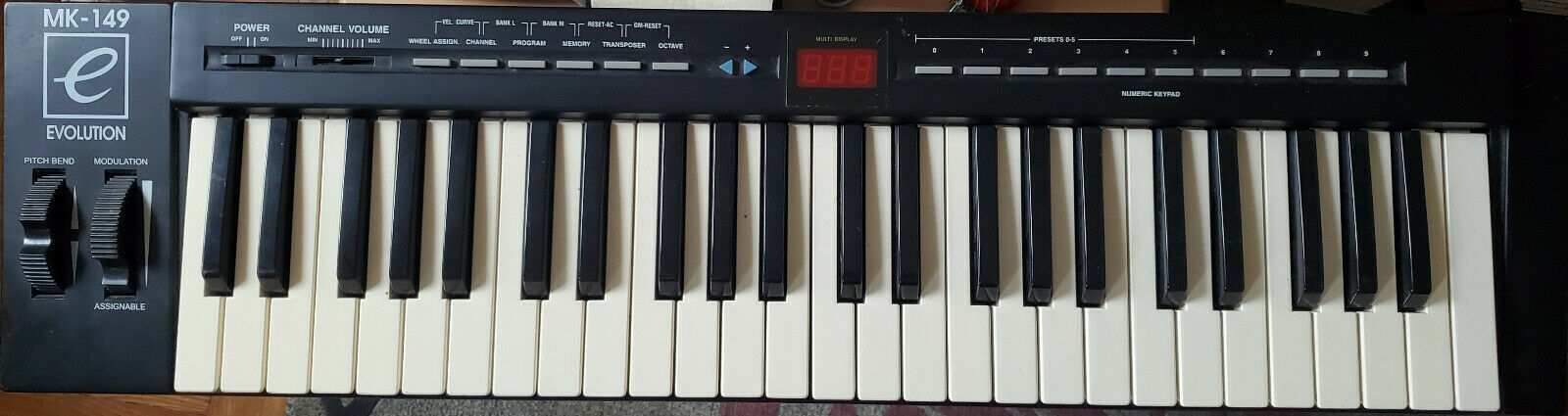 Evolution MK-149 Keyboard MIDI controller - black. Tested. - Fresh Stock Dated February 2026