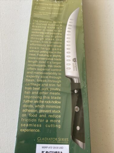 DALSTRONG GLADIATOR SERIES 8” Butcher & Breaking Knife - Fresh Stock Dated December 2025