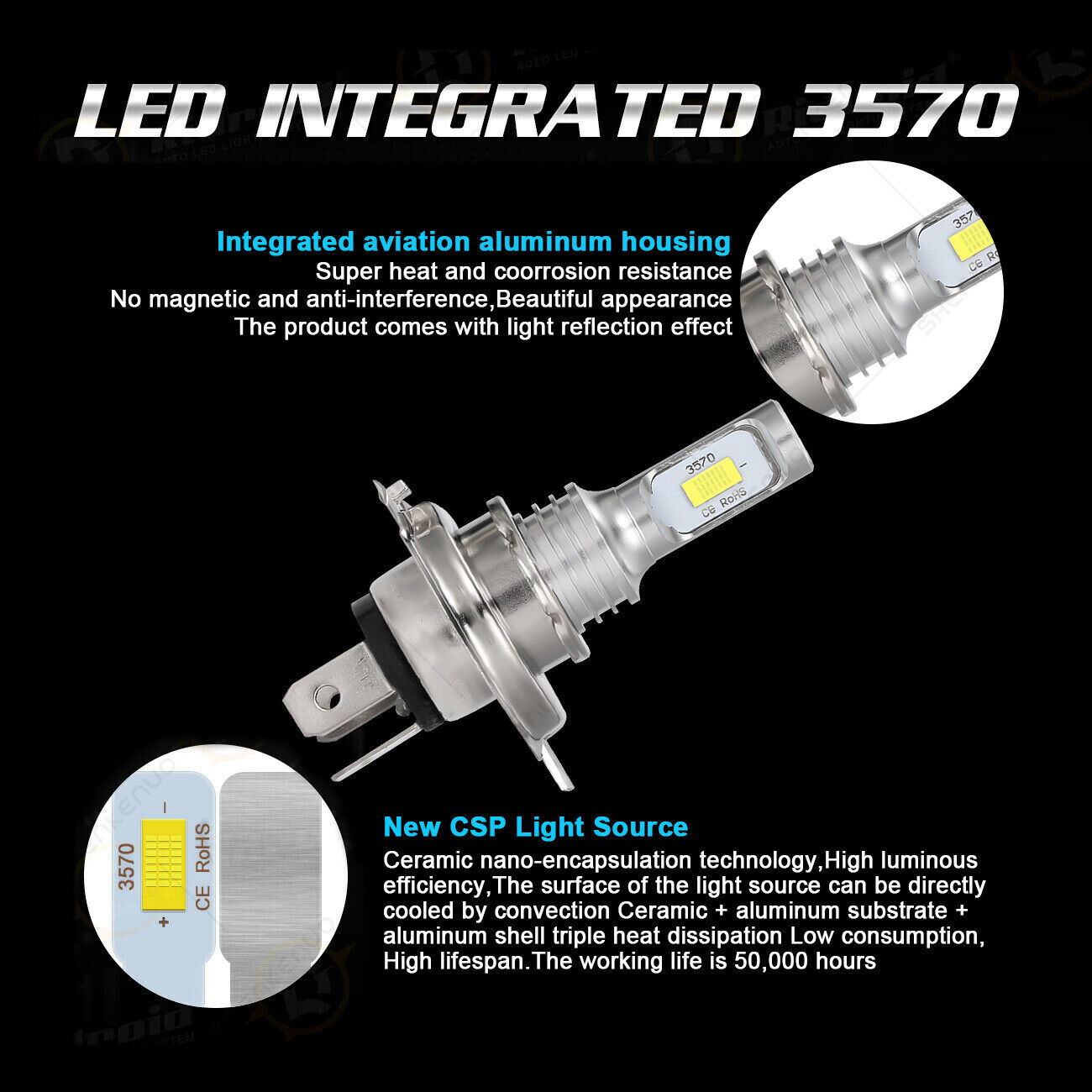 For Suzuki GSXR600 GSXR750 GSXS750 2X 9003 LED Headlights Bulbs 6000K White YTB - Fresh Stock Dated February 2026