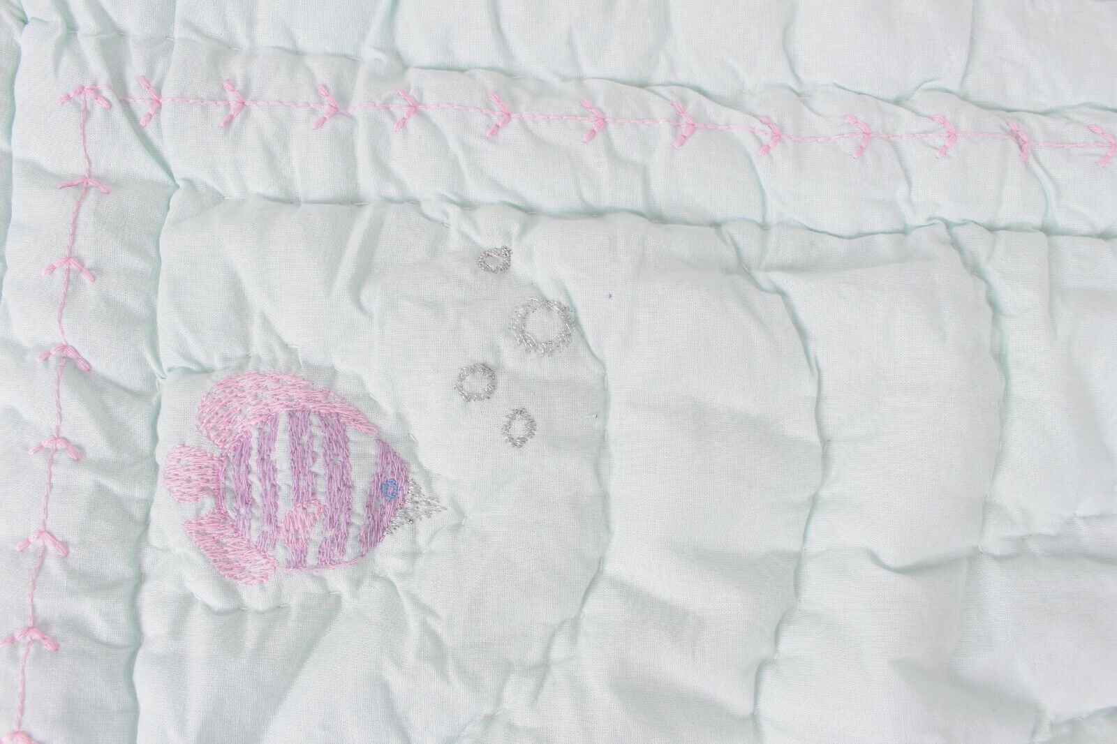 Pottery Barn Kids Gemma Mermaid organic standard sham, aqua - Fresh Stock Dated February 2026