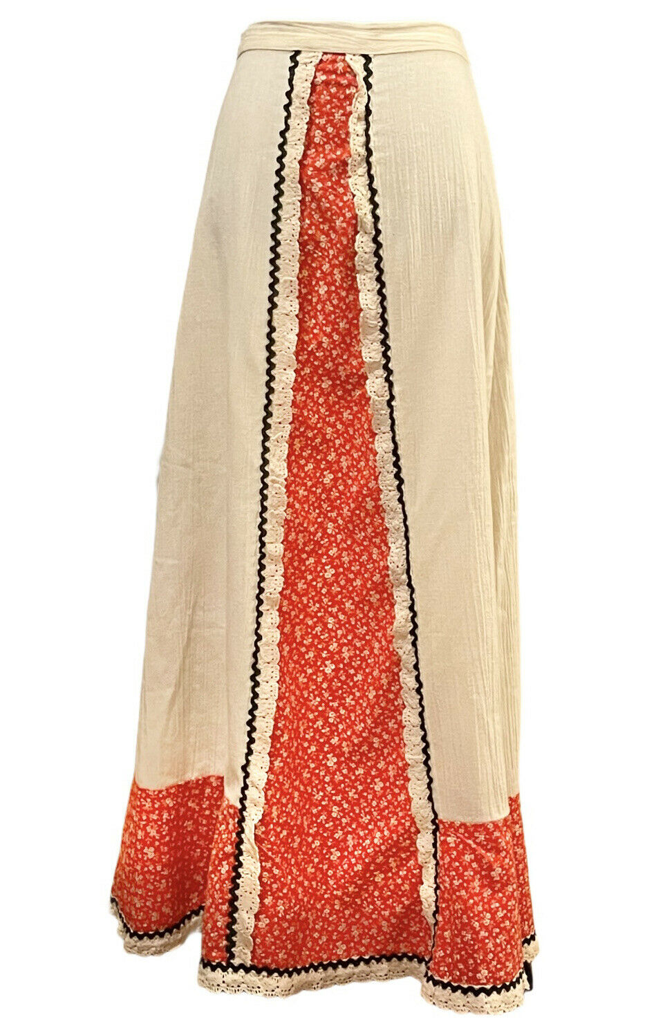 Vintage 70's Prairie Maxi Skirt Boho Bohemian Cottagecore Ditsy Flowers - Fresh Stock Dated February 2026