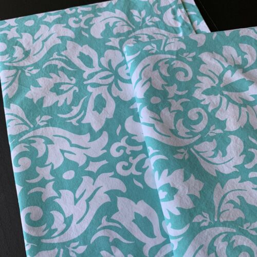 Pottery Barn Teen PAIR Pillow Covers Shams Green Aqua White Standard - Fresh Stock Dated December 2025