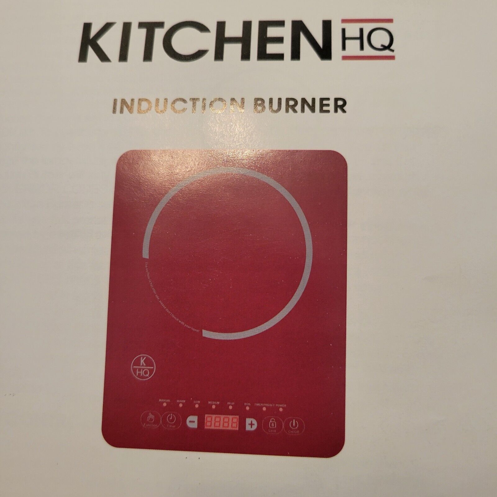 NOB K HQ BLUE 1500W LED Colored Glass Programmable Induction Cooker Glass Blue - Fresh Stock Dated February 2026