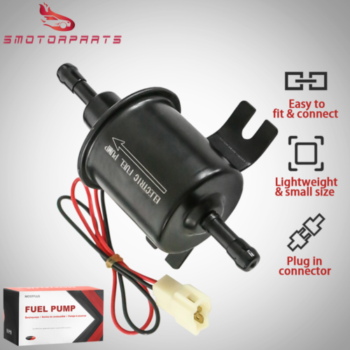 12V Universal Gas Diesel Petrol Inline Electric Fuel Pump Low Pressure   Black - Fresh Stock Dated February 2026
