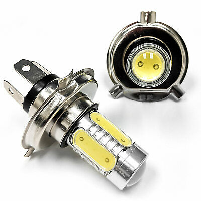 H4 Motorcycle COB LED Headlight Hi/Lo Beam Front Light Bulb Lamp White 6000K - Fresh Stock Dated February 2026