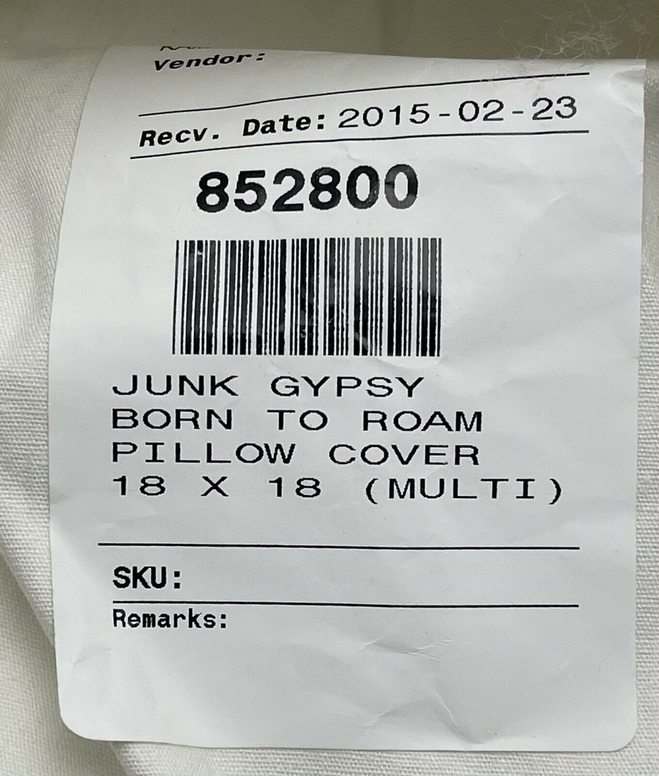 Pottery Barn Teen Junk Gypsy Born To Roam Compass Pillow Cover - Fresh Stock Dated December 2025