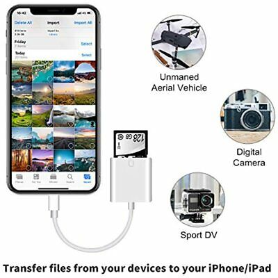 SD Card Reader For IPhone/iPad/Camera,Trail Viewer Micro Adapter Support IOS Is - Fresh Stock Dated February 2026