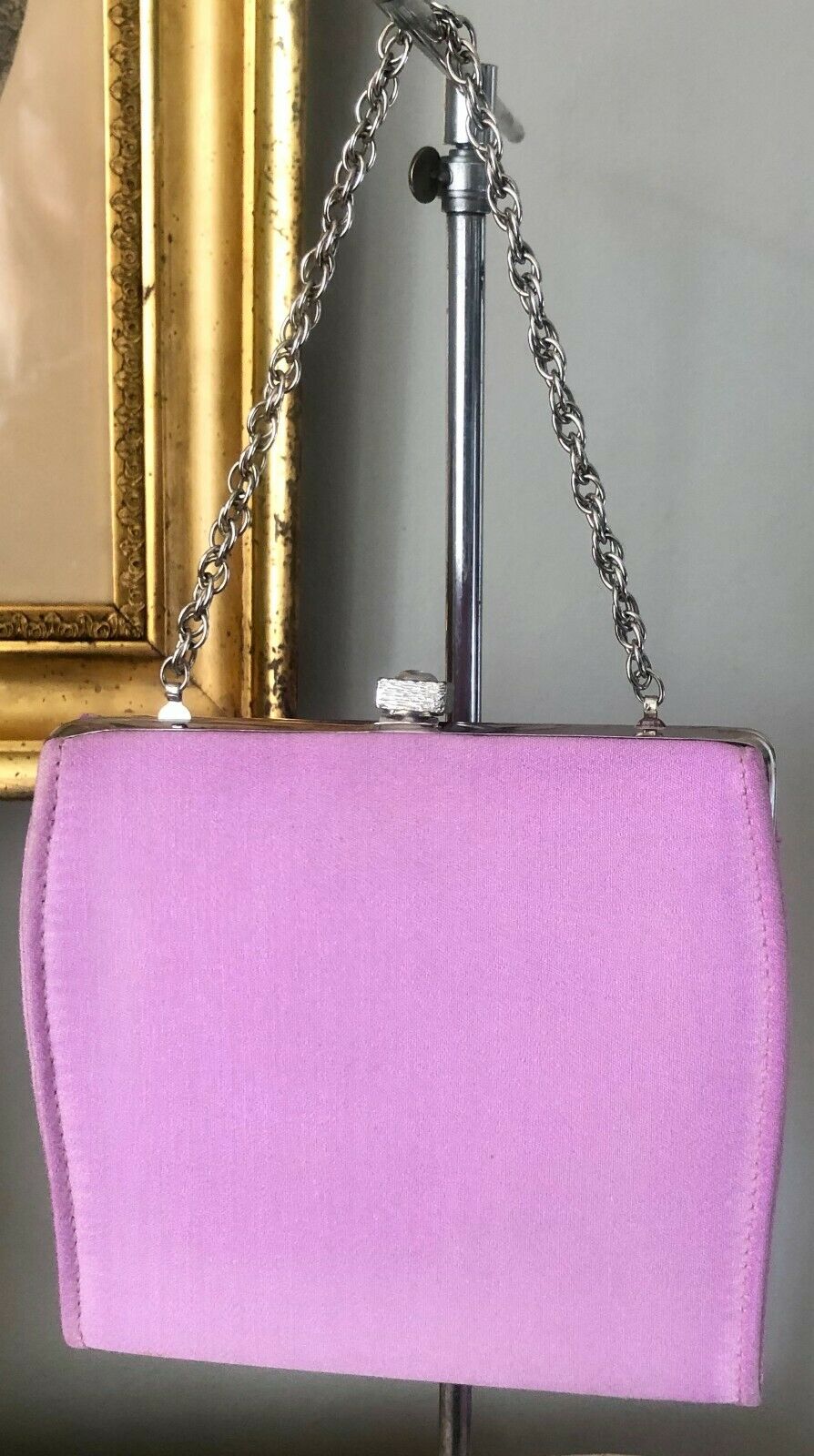 VINTAGE 1930's LAVENDER SILK JAPANESE WEDDING SKIRT W/ TRAIN & EMBROIDERY PURSE - Fresh Stock Dated February 2026