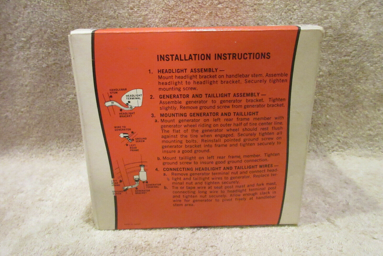 Vintage Dorcy Generator Lighting Set in Original Box -INCOMPLETE! -READ! -PICS! - Fresh Stock Dated December 2025