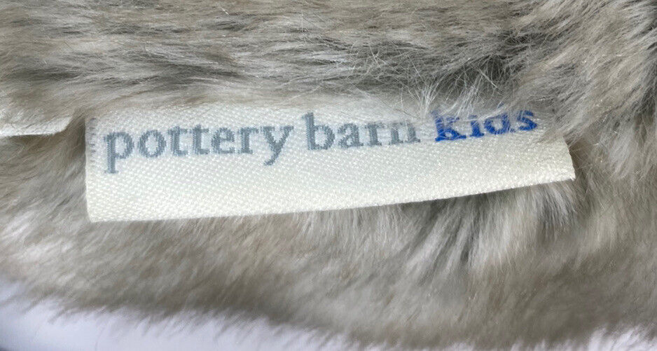 Pottery Barn Faux Fur Kids Plush Brown Bear Pillow Paws/Ears/Tail - Fresh Stock Dated February 2026