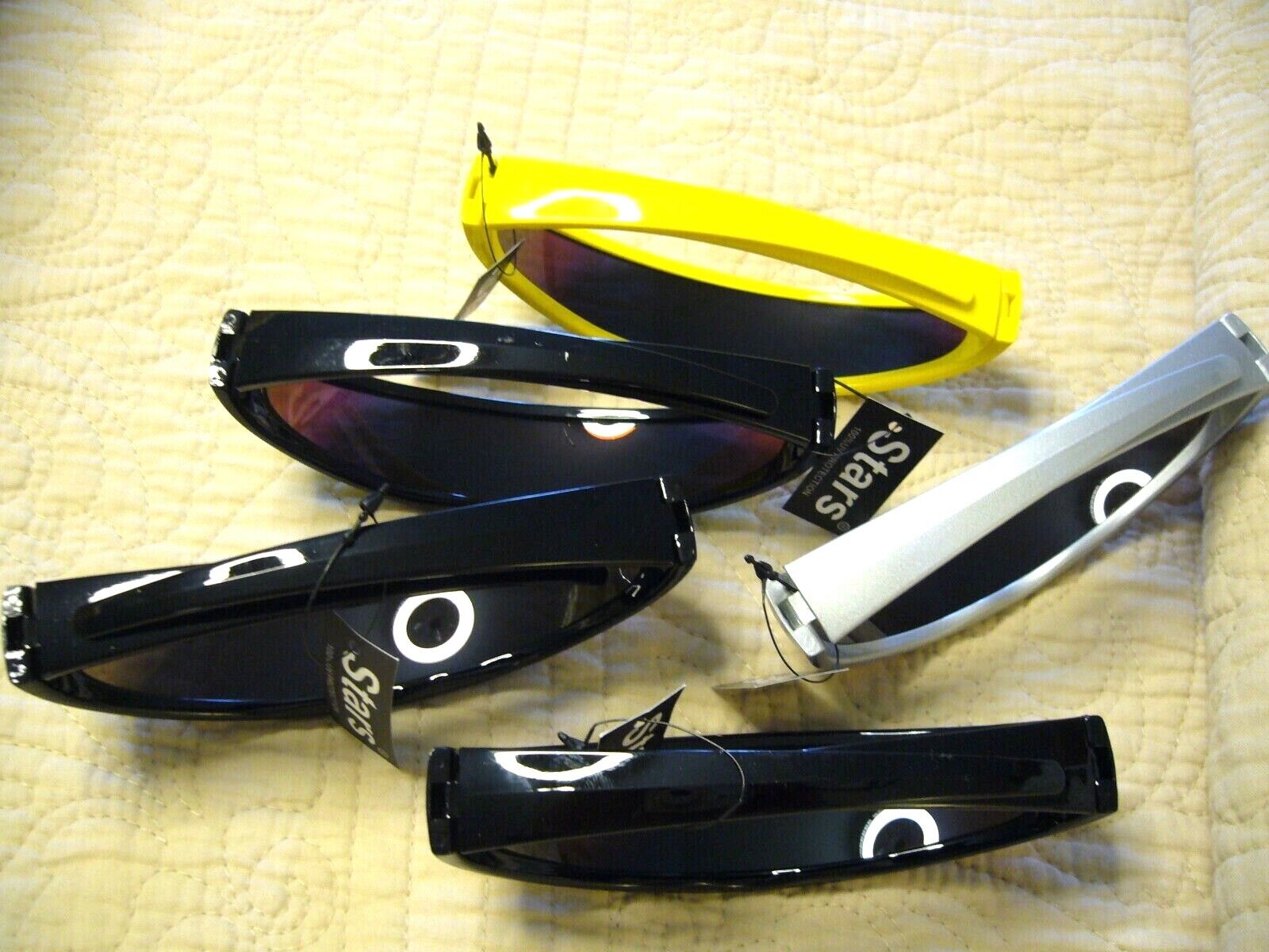 Futuristic Sunglasses Back To The Future Narrow Mono-lens Cyclops Punk 80258 - Fresh Stock Dated February 2026