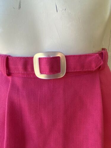VTG 60’s 70’s hot pink high waist pencil Bod Con skirt pockets Belt XS - Fresh Stock Dated February 2026