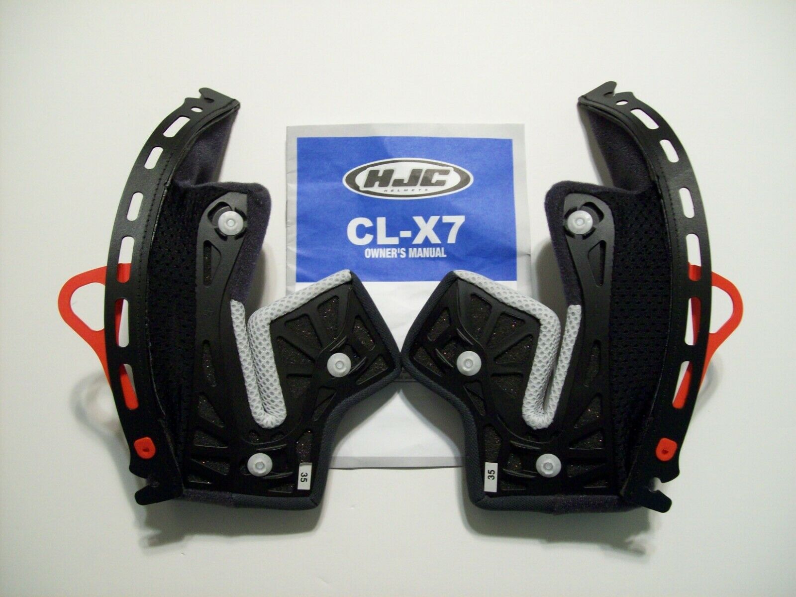 HJC MOTORCYCLE HELMET CL-X7 CHEEK PADS - Fresh Stock Dated February 2026