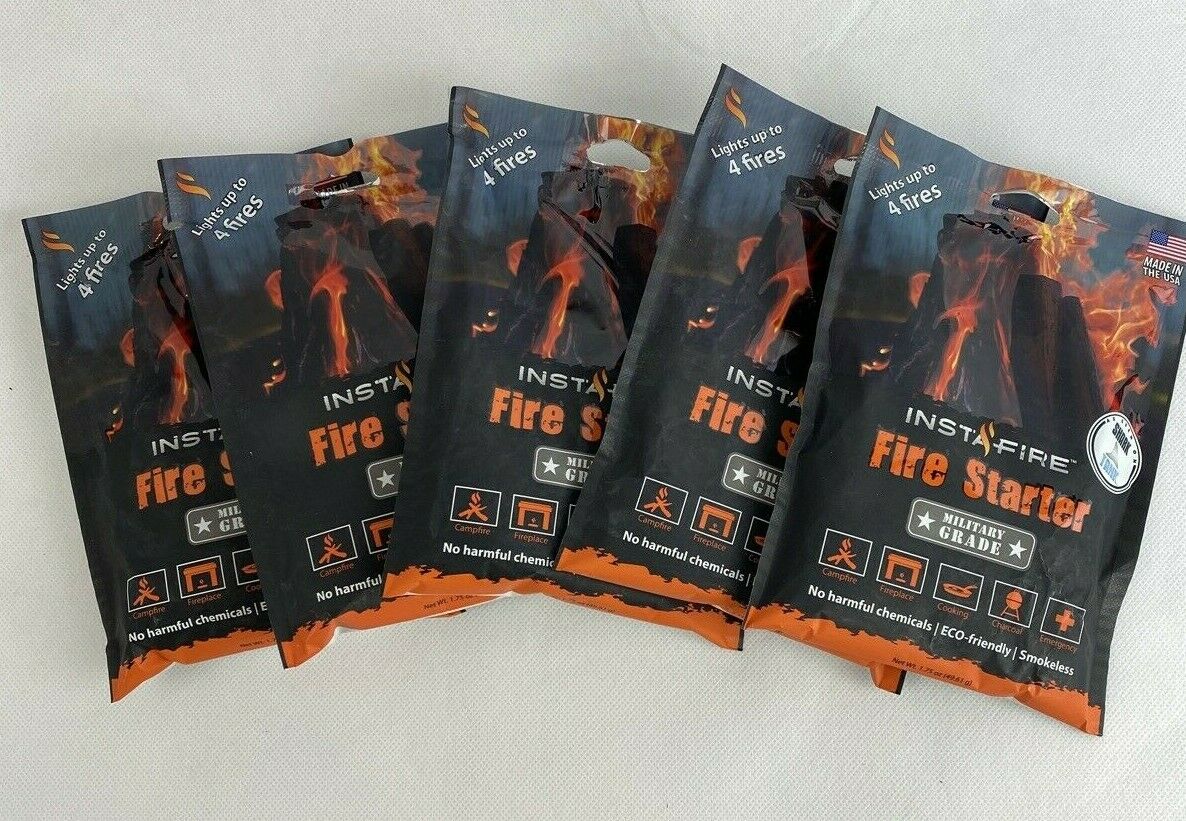 InstaFire Granulated Fire Starter, All Natural, Eco-Friendly 5 Pk Free Shipping - Fresh Stock Dated December 2025