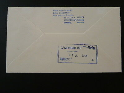 first flight cover 1968 Kingston Jamaica to La Paz Bolivia Lufthansa 88691 - Fresh Stock Dated December 2025