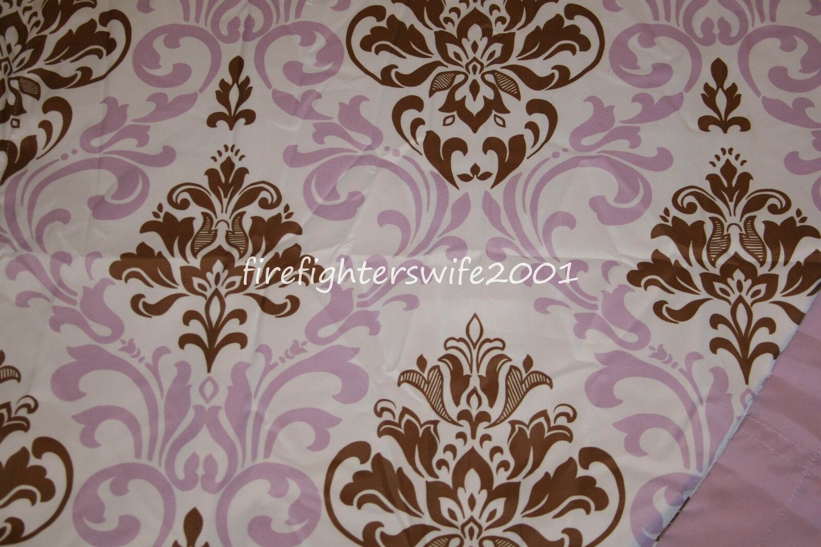 Pillow Sham brown lavender damask standard size girls bedding polyester nwot - Fresh Stock Dated February 2026