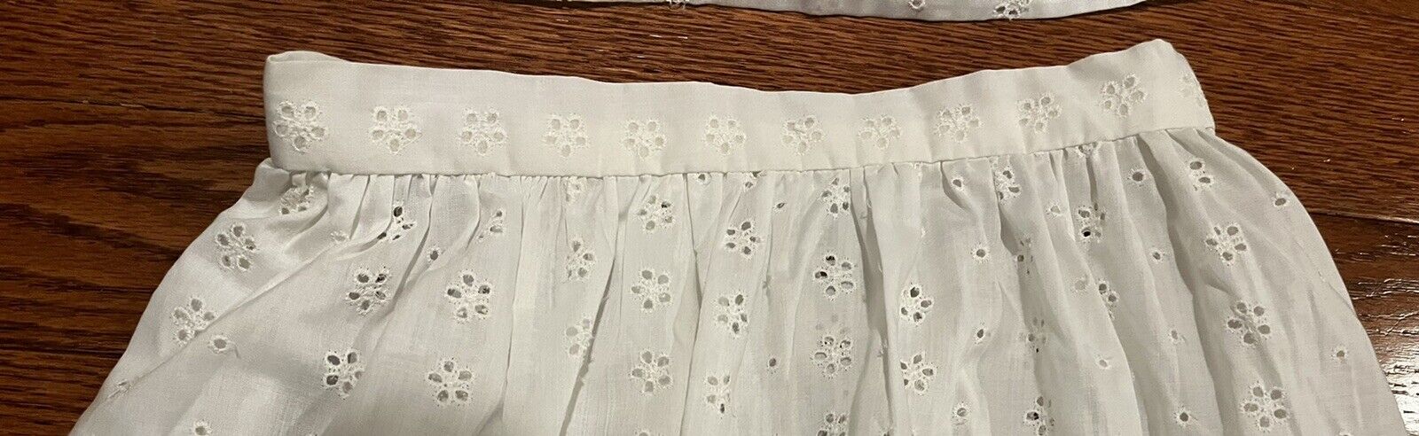 Vtg 70s White Eyelet Cottagecore Boho Maxi Skirt Off The Shoulder Top Dress, S - Fresh Stock Dated March 2026