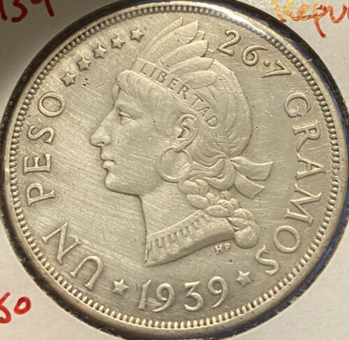 1939 Dominican Republic Silver Peso - Fresh Stock Dated December 2025