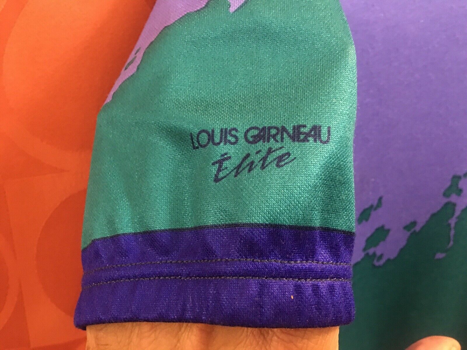 M NOS Vintage GARNEAU Elite USA Made MTB Cycling Jersey TEAL GREEN Purple LILAC - Fresh Stock Dated December 2025